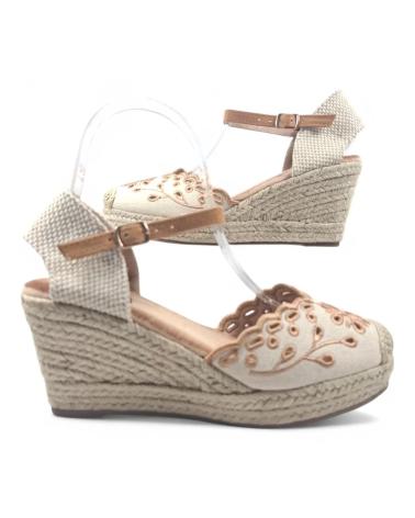 Sandales pour Femme TIMBOS SANDALIA CUNA ESPARTO MUJER CAMEL 131300 MARRóN