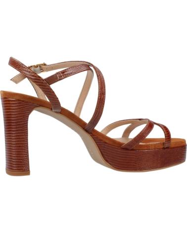 SANDALO CON TACCO UNISA OVER MARRONE CON PLATEAU CUIR