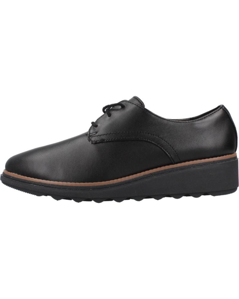 Zapatos de Mujer CLARKS BLUCHERS MUJER MODELO SHARON RAE COLOR NEGRO BLACK BLACK