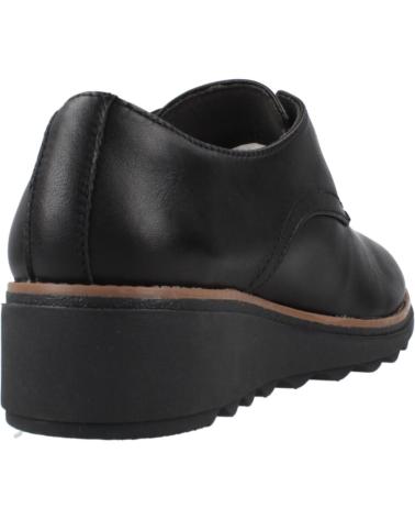 CLARKS DERBY-SCHUHE SHARON RAE AUS SCHWARZEM LEDER FÜR DAMEN BLACK