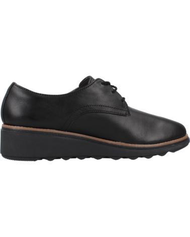 CLARKS DERBY-SCHUHE SHARON RAE AUS SCHWARZEM LEDER FÜR DAMEN BLACK