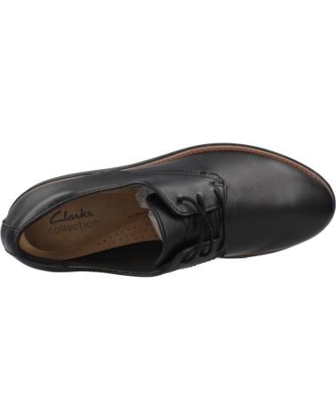 CLARKS DERBY-SCHUHE SHARON RAE AUS SCHWARZEM LEDER FÜR DAMEN BLACK