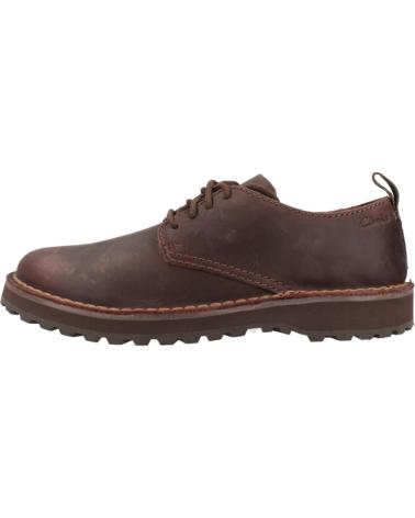 CLARKS SOLSBURY LACE DARK BROWN LEATHER SHOES DRKBRWN FOR MEN DRKBRWN