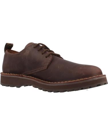 CLARKS SOLSBURY LACE DARK BROWN LEATHER SHOES DRKBRWN FOR MEN DRKBRWN