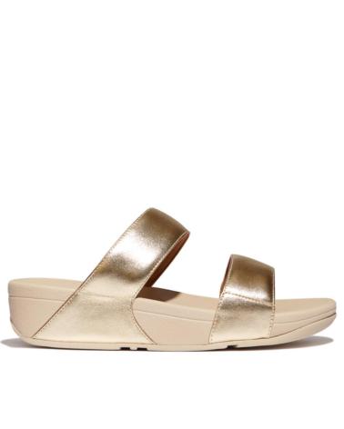 Sandalias de Mujer FITFLOP LULU LEATHER SLIDES PLATINO