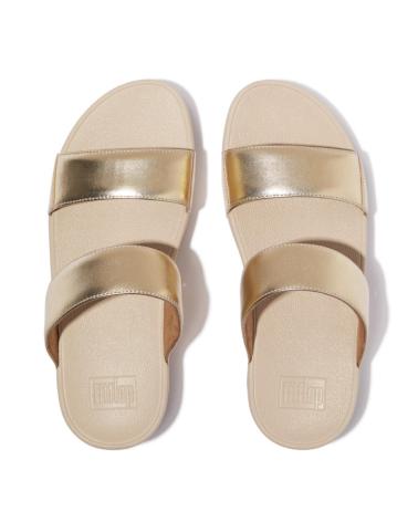 Sandales pour Femme FITFLOP LULU LEATHER SLIDES PLATINO