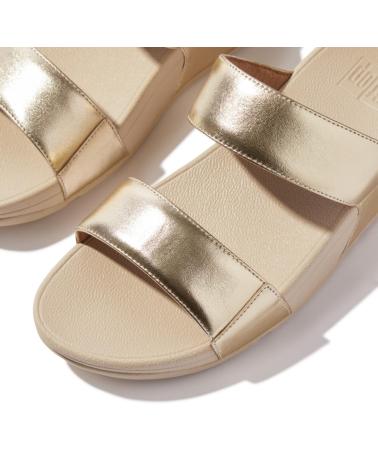 Sandales pour Femme FITFLOP LULU LEATHER SLIDES PLATINO