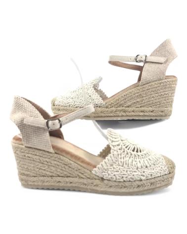 Sandalen für Damen TIMBOS SANDALIA CUNA ESPARTO MUJER 131298 BEIGE