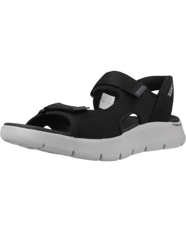 SKECHERS SANDALIAS HOMBRE MODELO SLIP-INS GO WALK FLEX COLOR NEGRO BK BKGY
