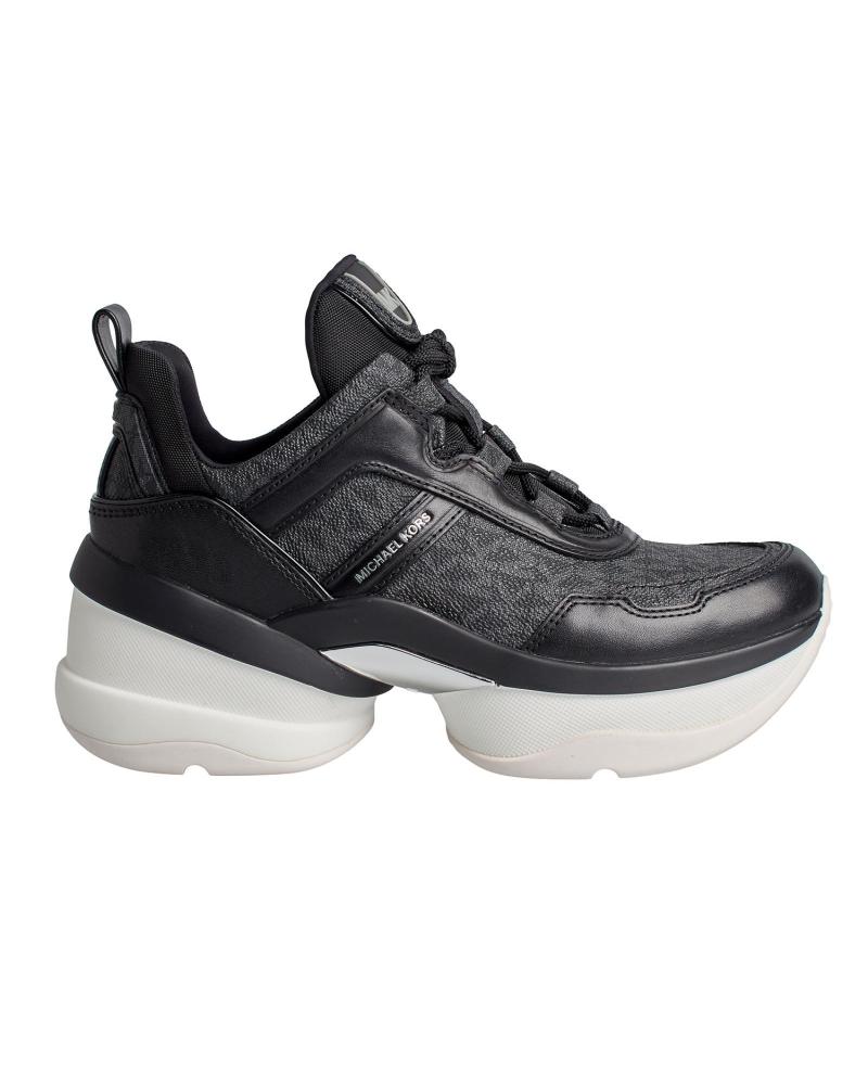 Deportivas de Mujer MICHAEL KORS SNEAKERS OLYMPIA DE PIEL 43F3OLFS1B PARA MUJER NEGRO