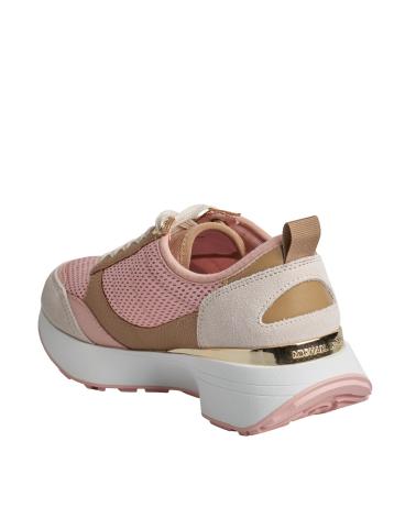 Sportif pour Femme MICHAEL KORS SNEAKERS FLYNN DE MALLA Y PIEL 43F3FYFS1D PARA MUJER ROSA