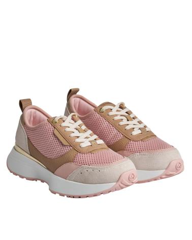 Sportif pour Femme MICHAEL KORS SNEAKERS FLYNN DE MALLA Y PIEL 43F3FYFS1D PARA MUJER ROSA