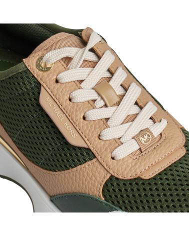 Deportivas de Mujer MICHAEL KORS SNEAKERS FLYNN DE MALLA Y PIEL 43F3FYFS1D PARA MUJER VERDE-MARRóN