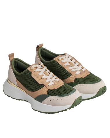 Deportivas de Mujer MICHAEL KORS SNEAKERS FLYNN DE MALLA Y PIEL 43F3FYFS1D PARA MUJER VERDE-MARRóN