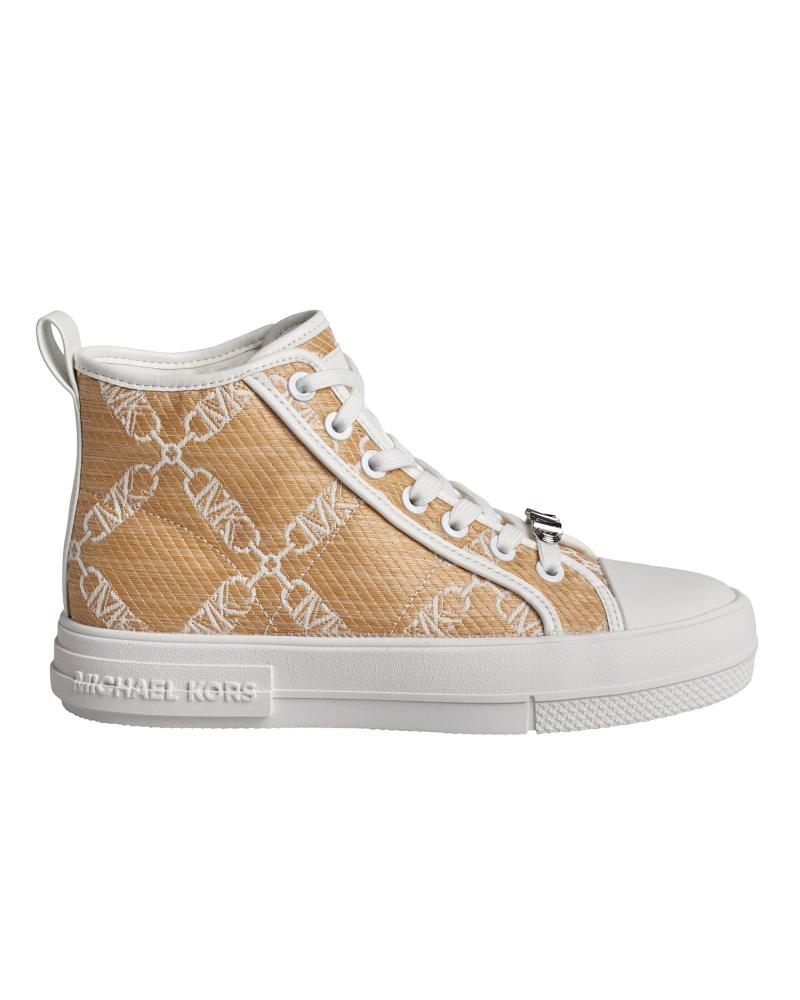 Deportivas de Mujer MICHAEL KORS SNEAKERS ALTAS EVY DE PAJA 43S4EYFE5Y PARA MUJER BEIGE