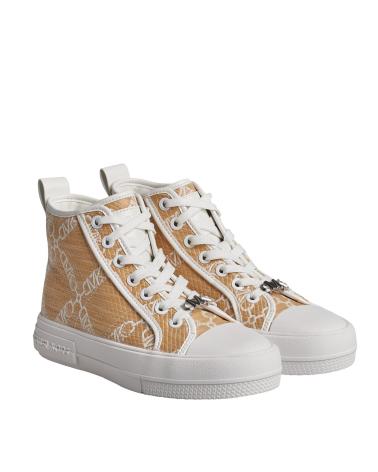 Deportivas de Mujer MICHAEL KORS SNEAKERS ALTAS EVY DE PAJA 43S4EYFE5Y PARA MUJER BEIGE