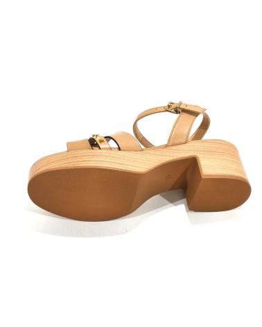 Sandali per Donna WEEKEND BY PEDRO MIRALLES SANDALIA CASUAL DE PIEL CON TACON Y PLATAFORMA CARAMELO