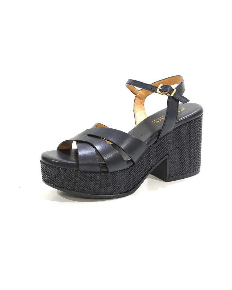 Sandali per Donna WEEKEND BY PEDRO MIRALLES SANDALIA VESTIR DE PIEL CON TACON Y PLATAFORMA NEGRO