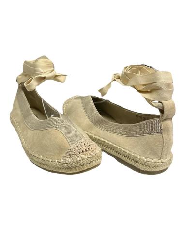 Bailarinas de Mujer CALZADOMANIA ESPARTO TIRA CON CUERDAS BEIG