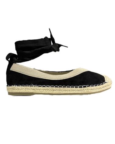 Bailarinas de Mujer CALZADOMANIA ESPARTO TIRA CON CUERDAS NEGRO