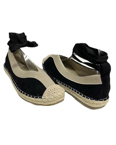 Bailarinas de Mujer CALZADOMANIA ESPARTO TIRA CON CUERDAS NEGRO
