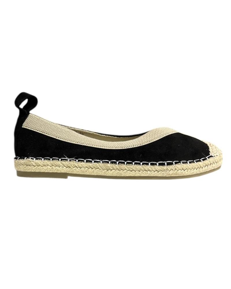 Bailarinas de Mujer CALZADOMANIA ESPARTO TIRA CON CUERDAS NEGRO