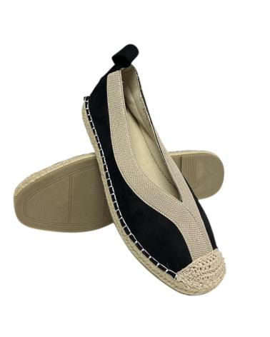 Bailarinas de Mujer CALZADOMANIA ESPARTO TIRA CON CUERDAS NEGRO