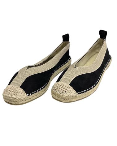 Bailarinas de Mujer CALZADOMANIA ESPARTO TIRA CON CUERDAS NEGRO