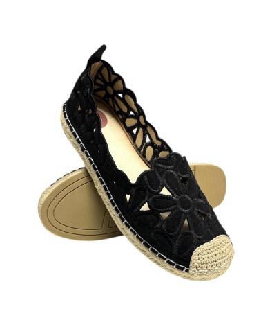 Chaussures pour Femme CALZADOMANIA ESPARTO BORDADA FLOR NEGRO