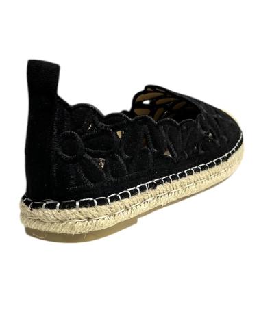 Chaussures pour Femme CALZADOMANIA ESPARTO BORDADA FLOR NEGRO