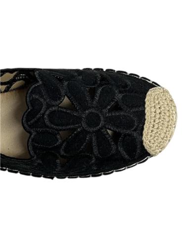 Chaussures pour Femme CALZADOMANIA ESPARTO BORDADA FLOR NEGRO