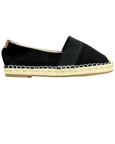 Woman shoes CALZADOMANIA ESPARTO PLANA ELASTICO NEGRO