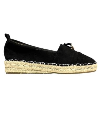 Woman Flat shoes CALZADOMANIA ESPARTO BORLOM NEGRO