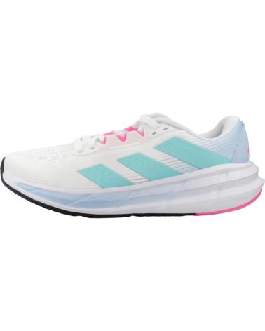 ADIDAS QUESTAR 3 W: ZAPATILLAS DE RUNNING PARA MUJER BLANCAS CON DETALLES TURQUESA Y ROSA WHITE