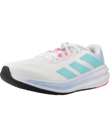 ADIDAS QUESTAR 3 W: ZAPATILLAS DE RUNNING PARA MUJER BLANCAS CON DETALLES TURQUESA Y ROSA WHITE