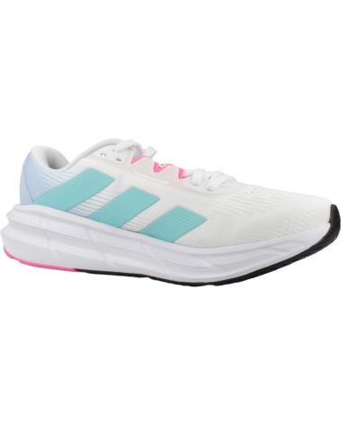 ADIDAS QUESTAR 3 W: ZAPATILLAS DE RUNNING PARA MUJER BLANCAS CON DETALLES TURQUESA Y ROSA WHITE