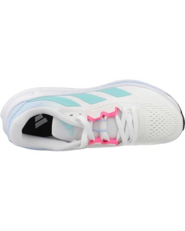 ADIDAS QUESTAR 3 W: ZAPATILLAS DE RUNNING PARA MUJER BLANCAS CON DETALLES TURQUESA Y ROSA WHITE