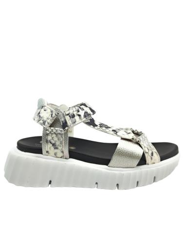 Woman Sandals CETTI 1316 PIEL PLATA PLATA