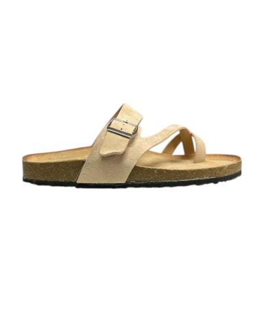 Woman Sandals CALZADOMANIA SANDALIA PLANA HEBILLA BEIG