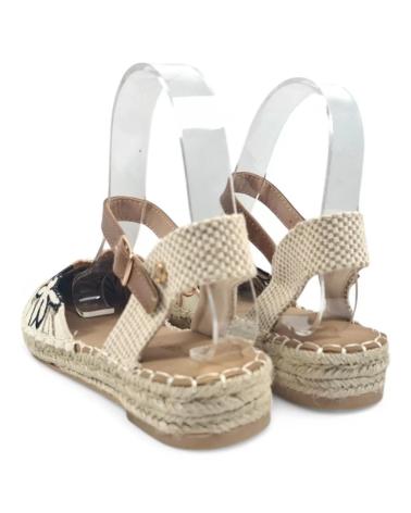 Sandalen für Damen TIMBOS SANDALIA ESPARTO PLANA MUJER 131294 NEGRO