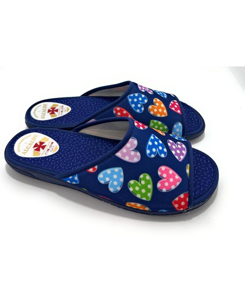 Pantoufles pour Femme SELQUIR ZAPATILLAS CASA MUJER P-ABIERTA CORAZONE AZUL