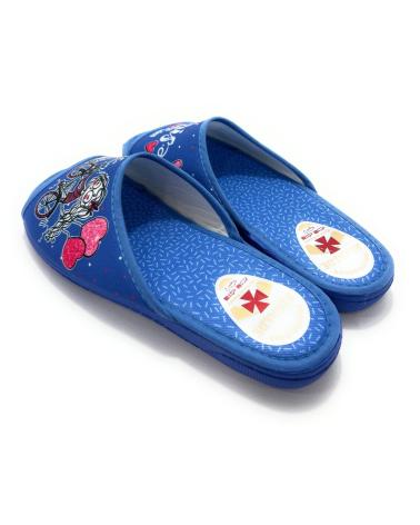 Pantoufles pour Femme SELQUIR ZAPATILLAS CASA MUJER P-ABIERTA HELLO SU AZUL
