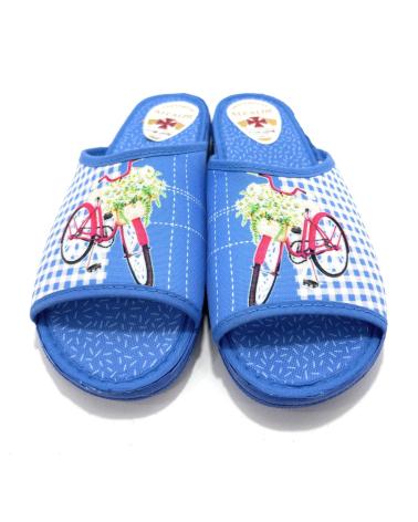 Calzado de casa de Mujer SELQUIR ZAPATILLAS CASA MUJER P-ABIERTA BICICLET AZUL