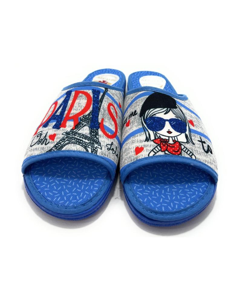 Pantofole per Donna SELQUIR ZAPATILLAS CASA MUJER P-ABIERTA PARIS AZUL