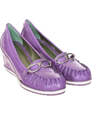 Zapatos de cuña de Mujer GEOX MOCASIN CUNA INTERIOR MUJER PIEL LILA