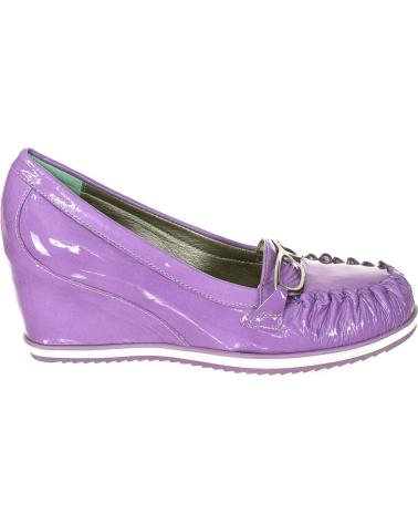 Zapatos de cuña de Mujer GEOX MOCASIN CUNA INTERIOR MUJER PIEL LILA