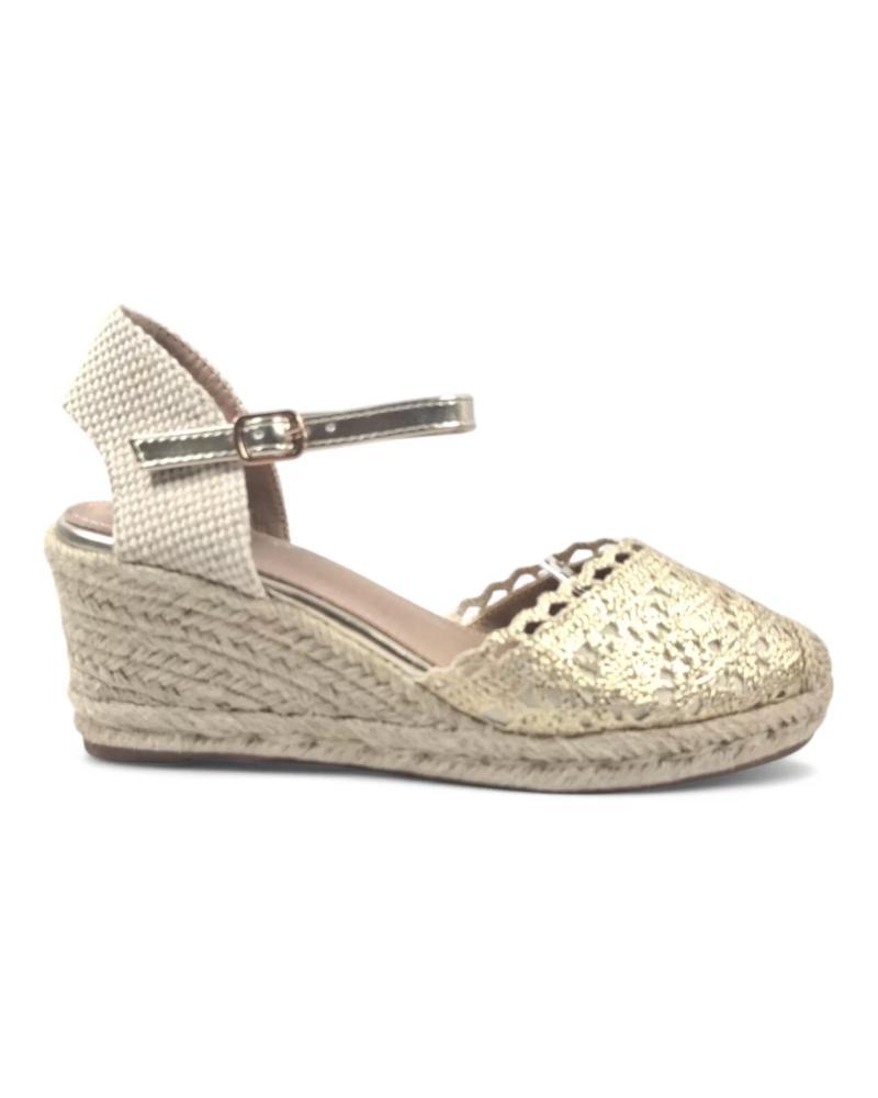 Sandales pour Femme TIMBOS SANDALIA CUNA ESPARTO MUJER ORO 131292 AMARILLO