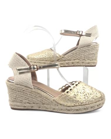 Sandales pour Femme TIMBOS SANDALIA CUNA ESPARTO MUJER ORO 131292 AMARILLO