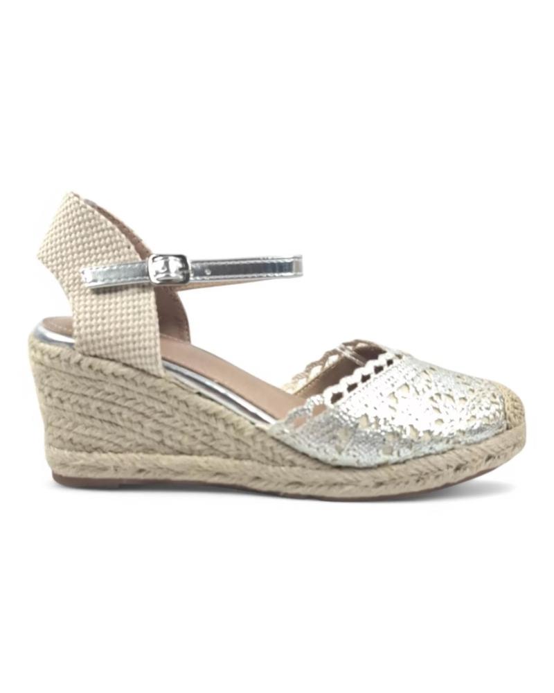 Sandalen für Damen TIMBOS SANDALIA CUNA ESPARTO MUJER PLATA 131291 PLATEADO