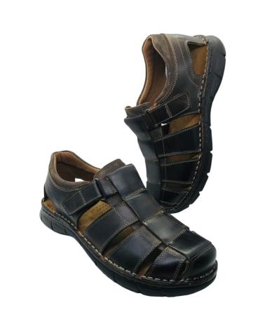 ZEN SANDALIA PIEL HOMBRE 7402 MARRON